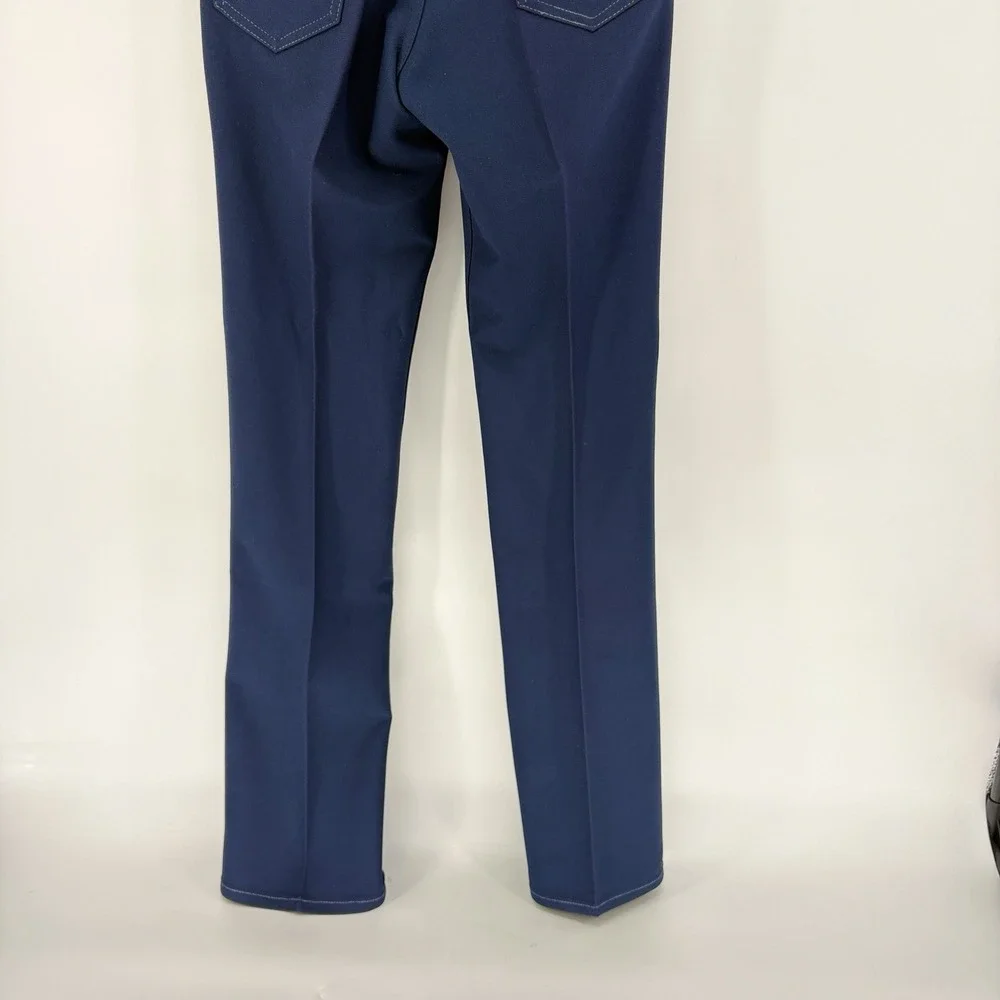 New VTG 70s Levis Saddle Man Jeans Western‎ Cowboy Polyester Pleated Pants 30X34